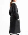 Aida Shearling Leather Belted Closure Coat
