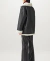 Aoife Womens Shearling Sheepskin Black Jacket
