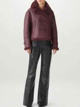 Ava Shearling Waist Double Breasted Jacket