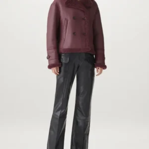 Ava Shearling Waist Double Breasted Jacket