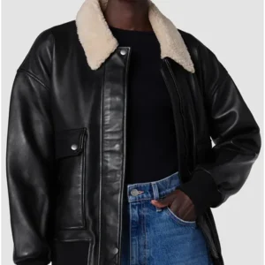 Brandie Shearling Bomber Jacket
