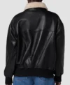 Brandie Shearling Rib Knitted Bomber Jacket