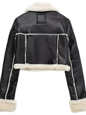 Cara Womens Shearling Sheepskin Leather Jacket