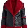 Clotilde Women's Shearling Aviator Quilted Leather Jacket
