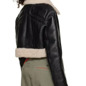 Debbie Womens Shearling Genuine Leather Jacket