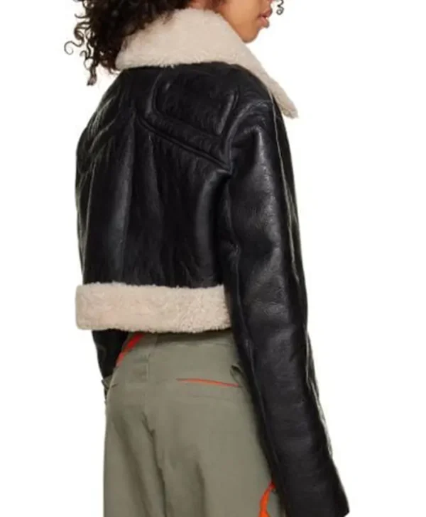 Debbie Women's Shearling Genuine Leather Jacket
