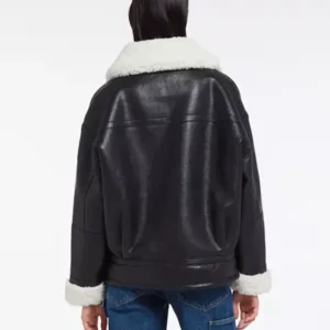 Diane Womens Shearling Leather Jacket