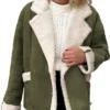 Erin Womens Outerwear Shearling Suede Leather Jacket