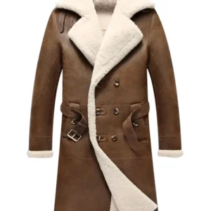 Hannah Military Shearling Womens Leather Trench Coat