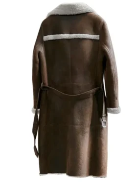 Hannah Military Shearling Womens Trench Coat