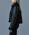 Harriet Shearling Leather Biker Jacket