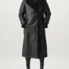 Isabelle Women Leather Shearling Long Coat