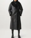 Isabelle Women Leather Shearling Long Coat