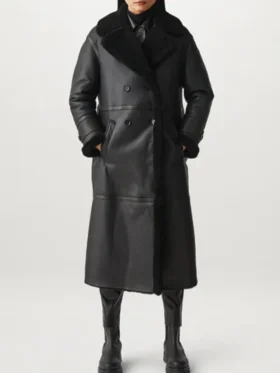 Isabelle Women Leather Shearling Long Coat