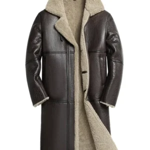 Krystal Womens Shearling Long Coat