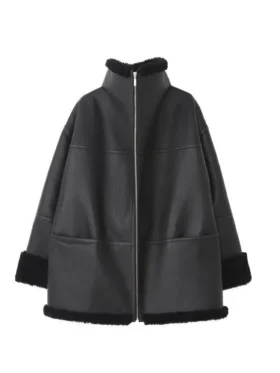 Lucy B3 Bomber Shearling Leather Jacket