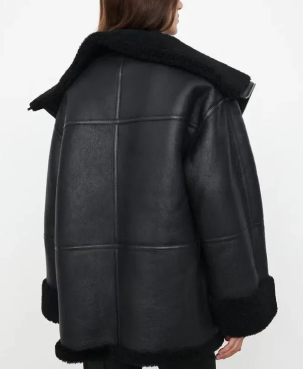 Lucy B3 Bomber Shearling Sheepskin Leather Jacket