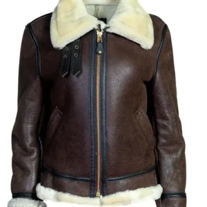 Mia Shearling Sheepskin Women Bomber Jacket 1