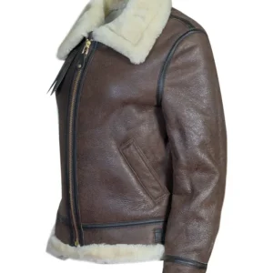 Mia Shearling Sheepskin Women Bomber Jacket
