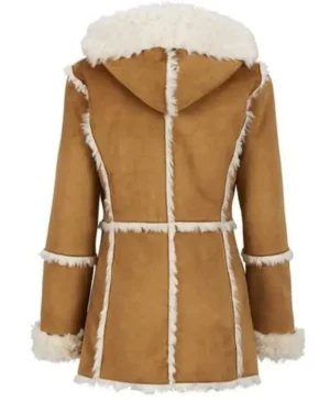Robyn Women's Brown Shearling Sheepskin Long Coat
