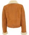 Sandra Shearling Aviato Suede Leather Biker Jacket