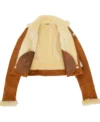 Sandra Shearling Aviator Brown Biker Jacket