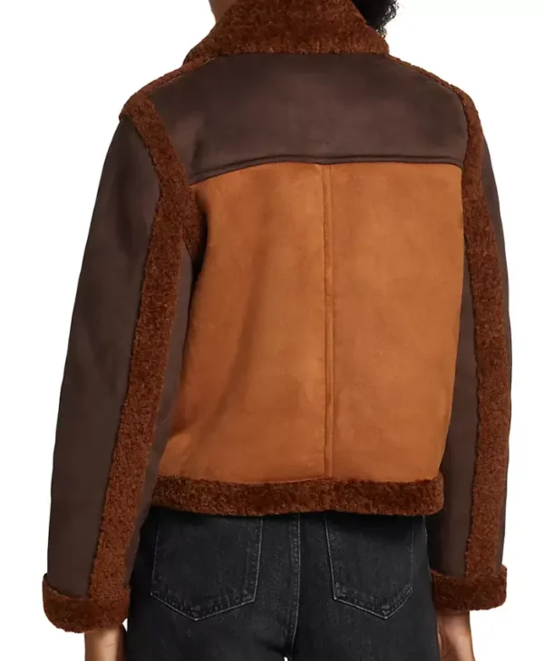 Saoirse Suede Leather Shearling Women's Jacket