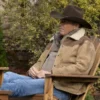 Yellowstone S03 Ep08 John Dutton Brown Leather Jacket