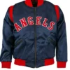 1961 LA Angels Blue Satin Bomber Jacket