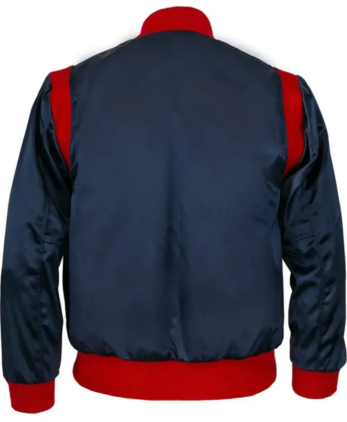 1961 LA Angels Blue Satin Bomber Jacket Back