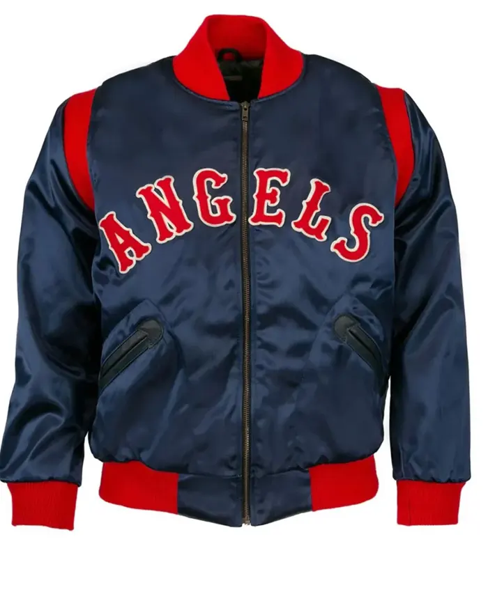 1961 LA Angels Blue Satin Bomber Jacket