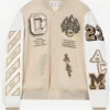 AC Milan Off White Varsity Jacket