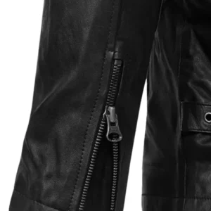 Aaron Taylor Johnson Godzilla Black Leather Jacket