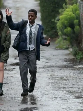 Adam Little Wing 2024 Blue Hooded Puffer Jacket