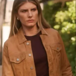Addison Augustine Quantum Leap S02 Brown Leather Jacket For Sale
