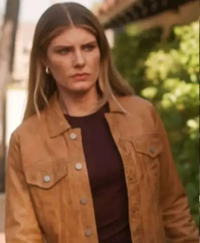 Addison Augustine Quantum Leap S02 Brown Leather Jacket For Sale