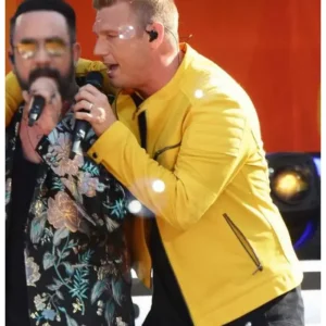 Aj Mclean The Backstreet Boys Cafe Racer Leather Jacket side