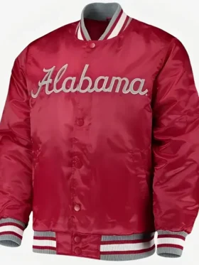 Alabama Crimson Tide Red Satin Letterman Jacket