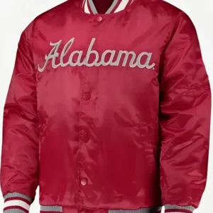 Alabama Crimson Tide Red Satin Letterman Jacket