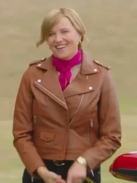 Alexa Crowe My Life Is Murder Season 03 Brown Leather Jacket