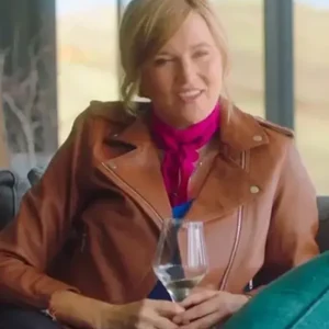 Alexa Crowe My Life Is Murder Season 03 Brown Leather Jacket For Women