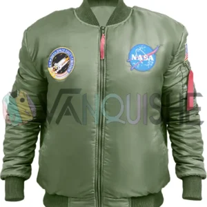 Alpha Industries MA-1 Nasa Green Bomber Jacket front