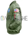 Alpha Industries MA-1 Nasa Green Bomber Jacket left