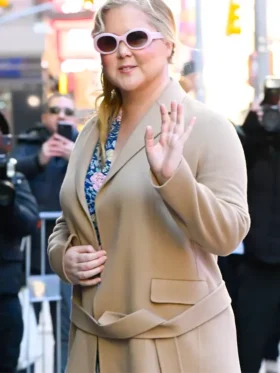 Amy Schumer Beige Long Coat