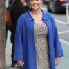 Amy Schumer Life and Beth S02 Blue Wool Jacket On Sale