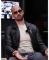 Andrew Tate Black Leather Biker Jacket 1