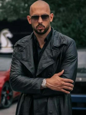 Andrew Tate Black Leather Coat
