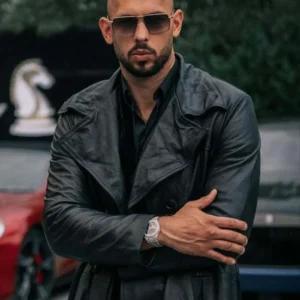 Andrew Tate Black Leather Coat