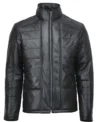 Andrew Tate Black Puffer Leather Jacket