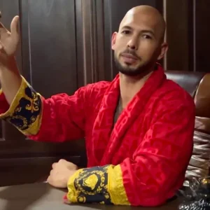 Andrew Tate Red Versace Robe